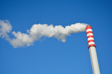 Heating plant chimney