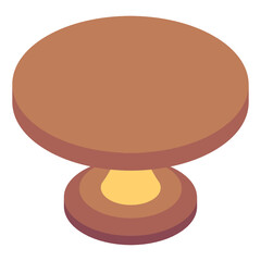 
table isometric icon, modern interior
