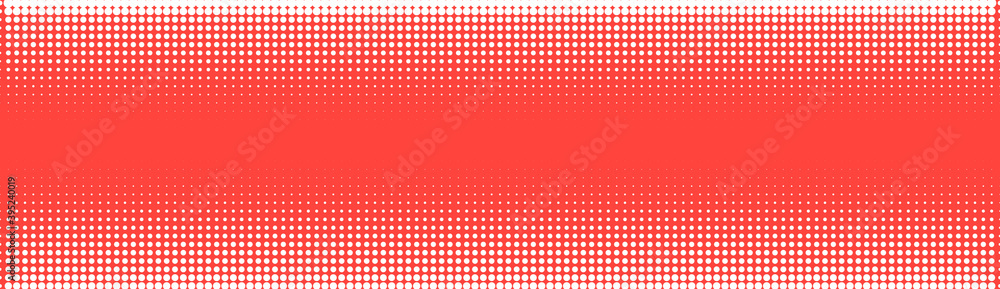Poster halftone in abstract style. geometric retro banner vector texture. modern print. white and red backg