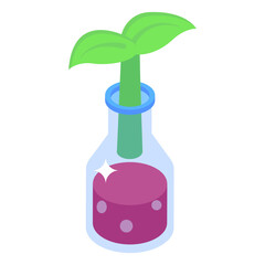 
Seaside blowy weather, isometric icon of wind storm  
