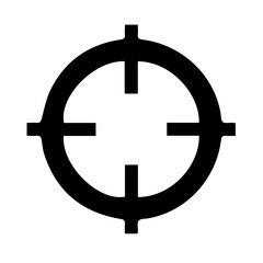 Silhouette of target on white background