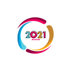 Happy New Years 2021 Celebration Vector Template Design Illustration