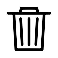 Trash can smilies on white background