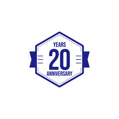 20 Years Anniversary Celebration Vector Template Design Illustration