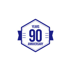 90 Years Anniversary Celebration Vector Template Design Illustration