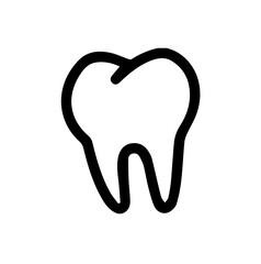 Tooth silhouette on white background.
