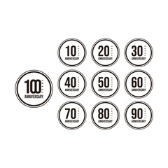 100 Years Anniversary Celebration Vector Template Design Illustration