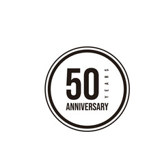 50 Years Anniversary Celebration Vector Template Design Illustration
