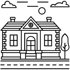 Bungalow Illustration Vector 