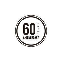 60 Years Anniversary Celebration Vector Template Design Illustration