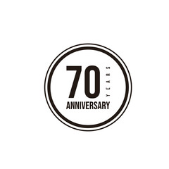70 Years Anniversary Celebration Vector Template Design Illustration