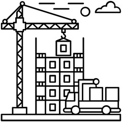 Tower Crane Vector 