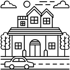 Bungalow Illustration Vector 