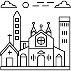 Church Building Vector 