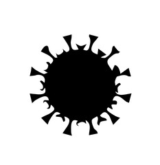 Virus silhouette on white background