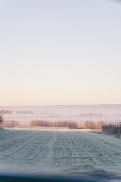 Romanian sunrise fog