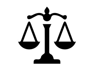 Weighing silhouette on white background