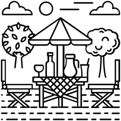 Patio Illustration Vector 