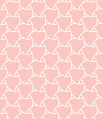 Seamless vector ornament. Modern background. Geometric modern pink and white pattern