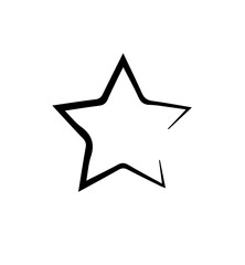 Star silhouette on white background