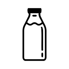 Silhouette of milk over white background
