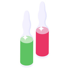 
Trendy icon of injection vials, editable vector 
