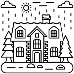 Fototapeta premium Rainy Day Vector 
