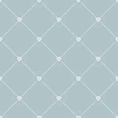 Geometric dotted vector blue and white pattern. Seamless abstract dotted modern texture for wallpapers and backgrounds