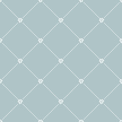 Geometric dotted vector blue and white pattern. Seamless abstract dotted modern texture for wallpapers and backgrounds