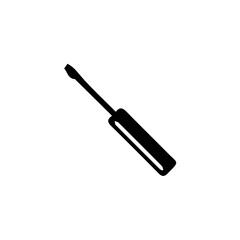 Screwdriver silhouette on white background