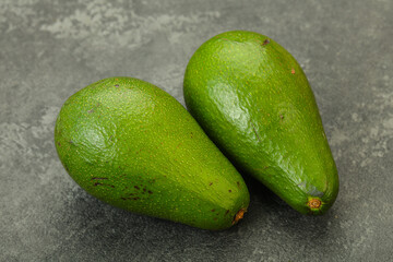 Two ripe exotic avocado vegetable