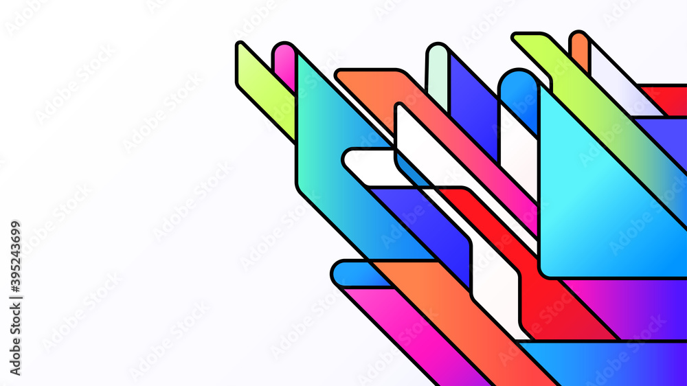 Poster line gradient abstract background