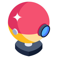 
Webcam vector, isometric icon of internet camera 
