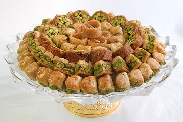 Syrian baklava with pistachio sweets