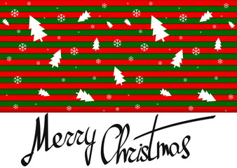 Merry Christmas, greeting poster design template, Xmas graphic lettering, vector illustration
