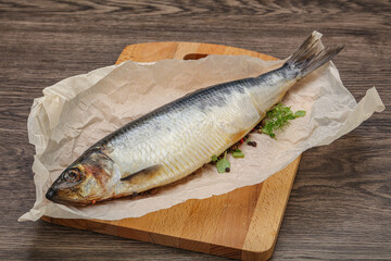 Salted Herring fish with pepper