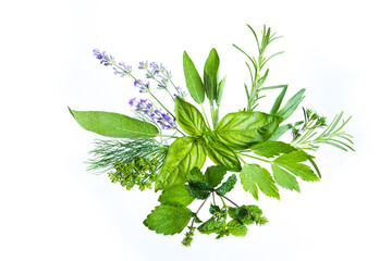 Combination of flavoures and tastes in unusual herbal bouquet