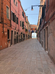 Fototapeta na wymiar Urban street in Venice, Italy