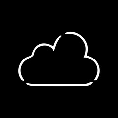 Cloud silhouette over black background