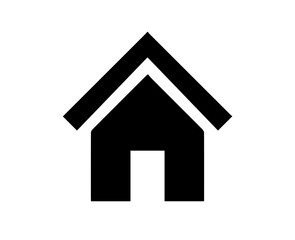 House silhouette on white background