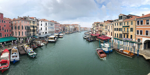 Fototapeta na wymiar Buildings along the Grand Canal in Venice, Italy