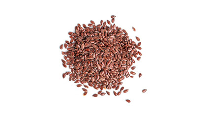 Flax seeds on a white background. High quality photo