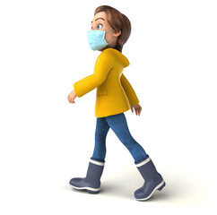 Fun 3D cartoon teenage girl