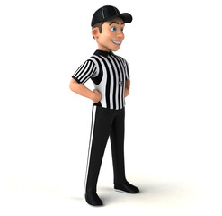 Fun 3D Illustration of an american Referee
