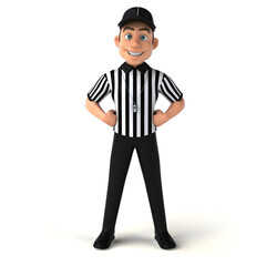 Fun 3D Illustration of an american Referee