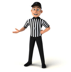 Fun 3D Illustration of an american Referee