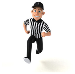 Fun 3D Illustration of an american Referee