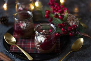 Weihnachtliches Dessert Schokolademousse