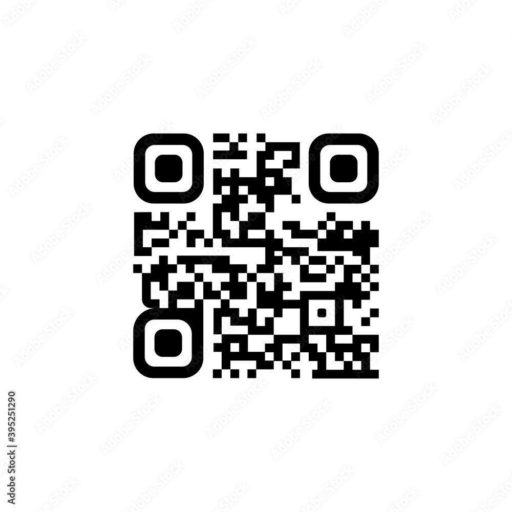 Poster qr code icon. for smartphone scanning. vector on isolated white background. eps 10