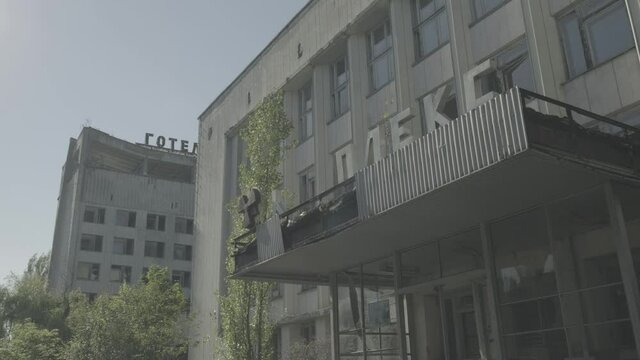 Derelict  Hotel Polissya in Pripyat, Chernobyl. 